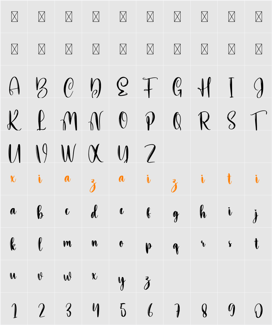 Building 字符映射表