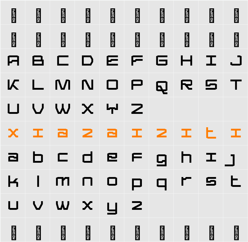 Froxa Semibold 字符映射表