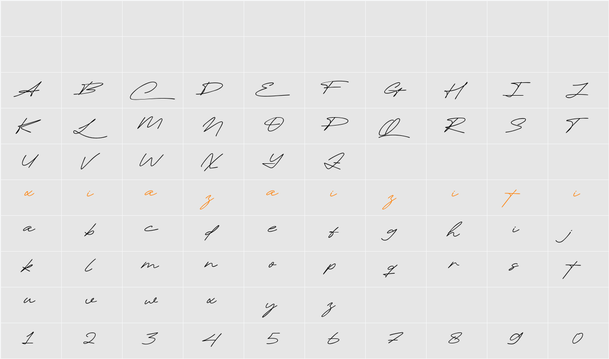 Callheart 字符映射表