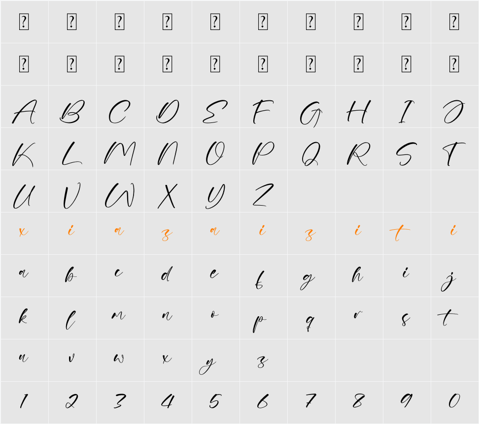 Genthome Special 字符映射表