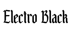 Electro Black 字体预览图