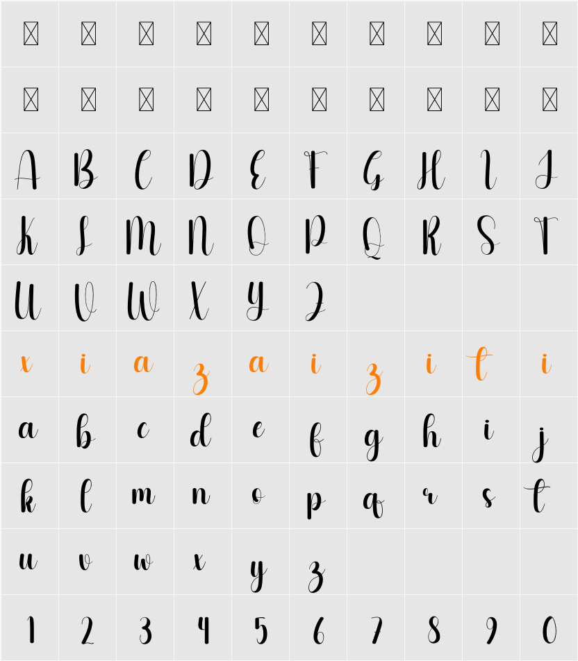 Dark 字符映射表