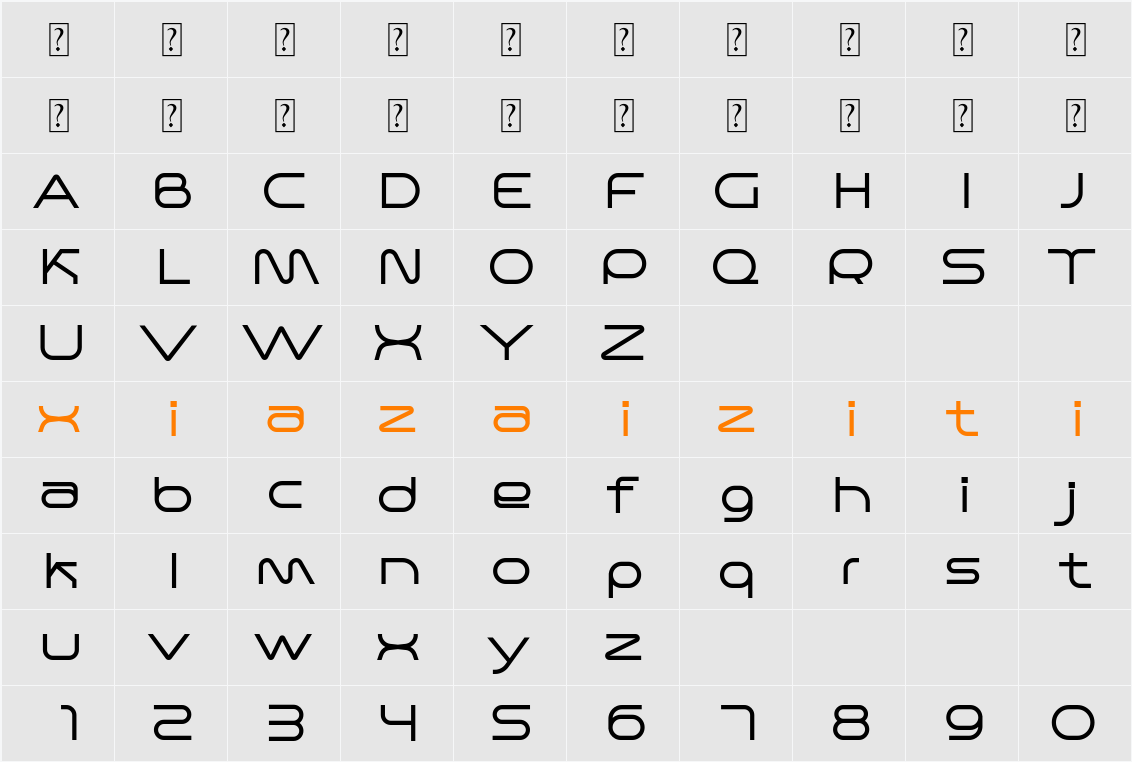 FF Mab 字符映射表