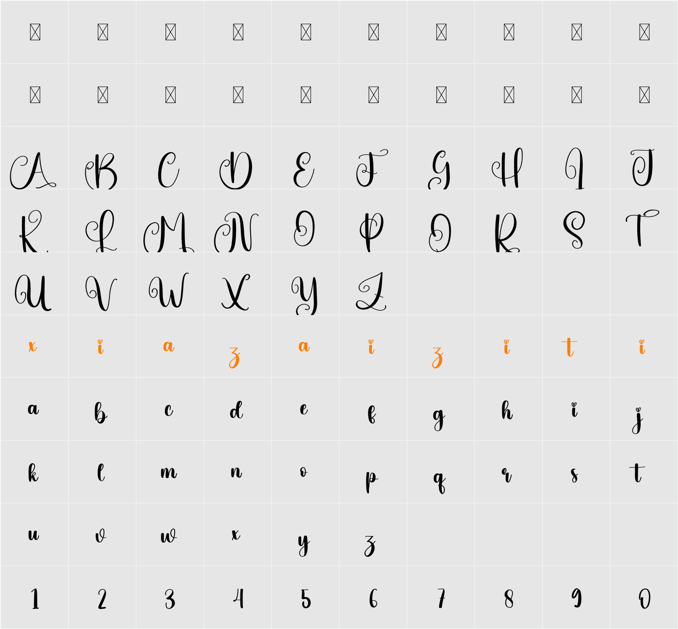 Drip 字符映射表