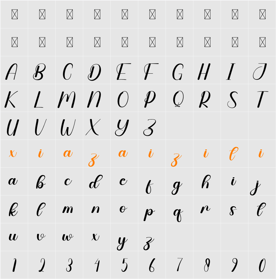 Freeday 字符映射表