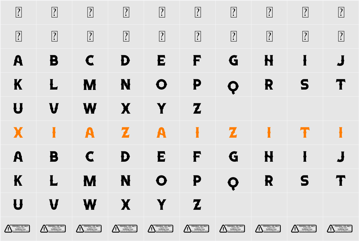 Casthalia PERSONAL USE ONLY! 字符映射表