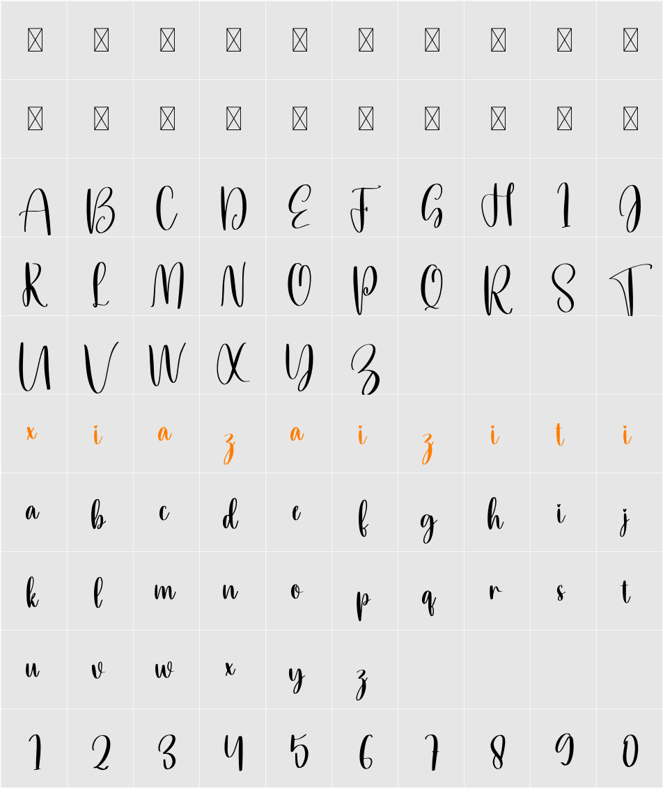Cottage 字符映射表