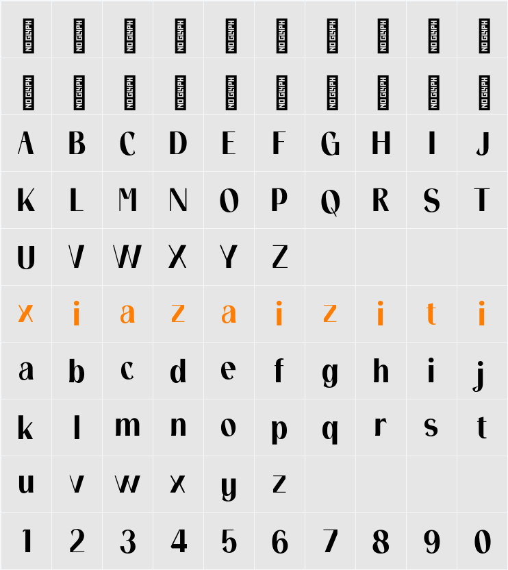 Gailes Personal Use 字符映射表