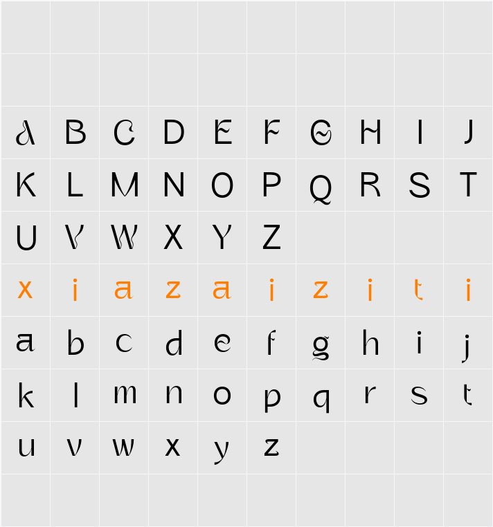 CS Bonita Demo 字符映射表