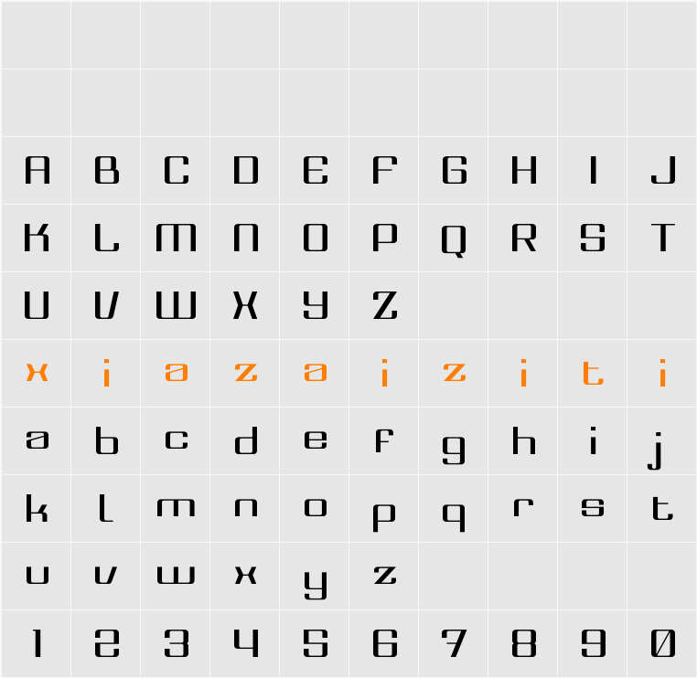 Costra 字符映射表