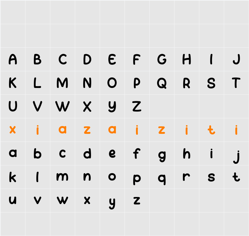 CANDY BABY 字符映射表