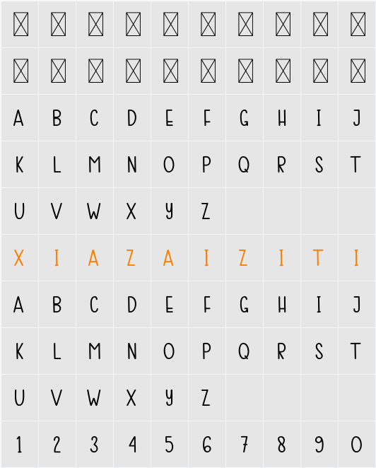 Fashion 字符映射表