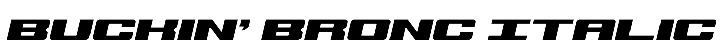 Buckin' Bronc Italic