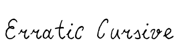 Erratic Cursive