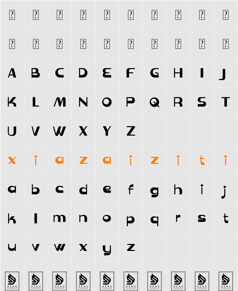 Federic Playfull 字符映射表