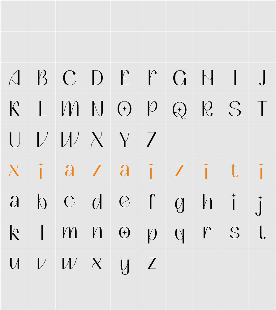 Gevaline Demo 字符映射表