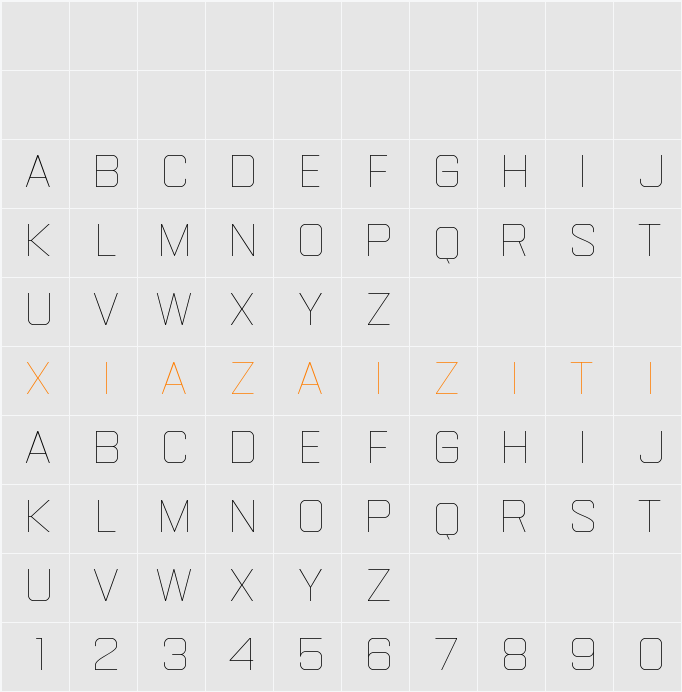 Gemsbuck 02 Thin 字符映射表