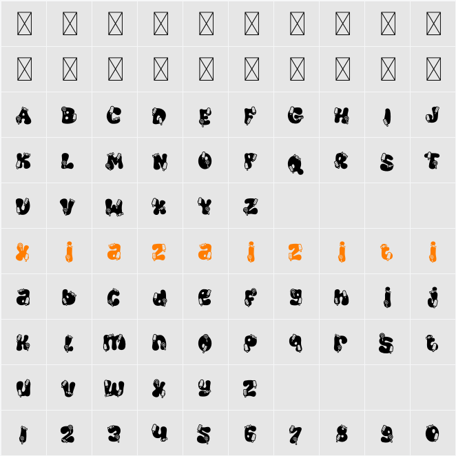 Cold Snowflake Eight 字符映射表