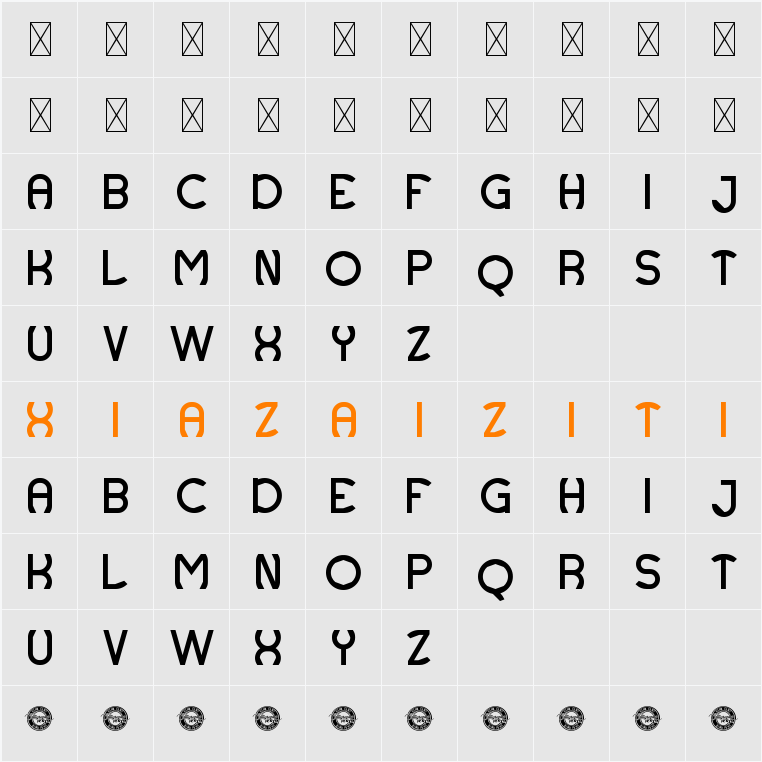 CreatoriaDemo 字符映射表