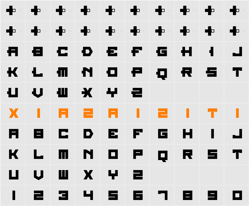 For The World Straight 字符映射表