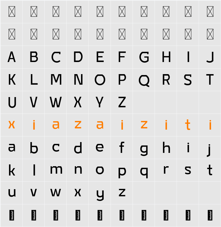 Garcog 字符映射表