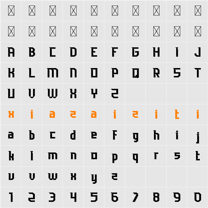 Burgs Sport 字符映射表