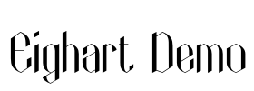 Eighart Demo 字体预览图