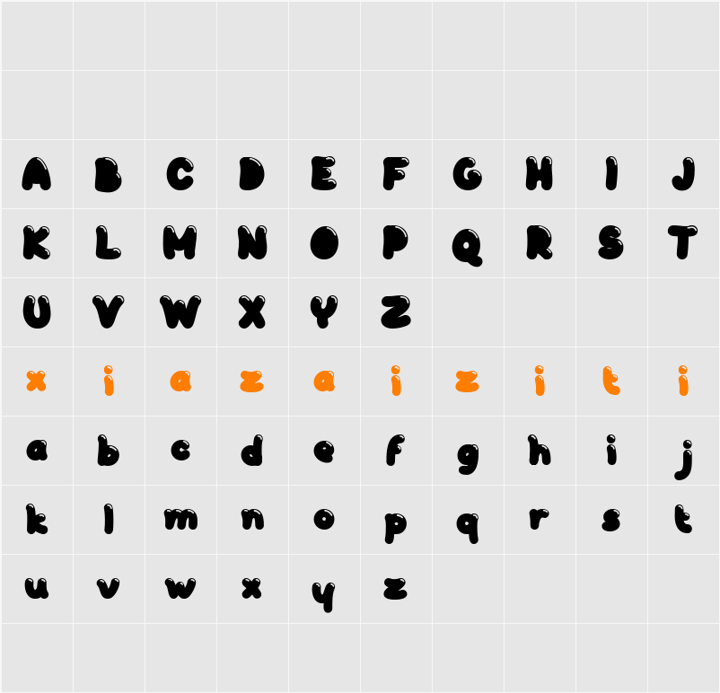 Flower Island 字符映射表