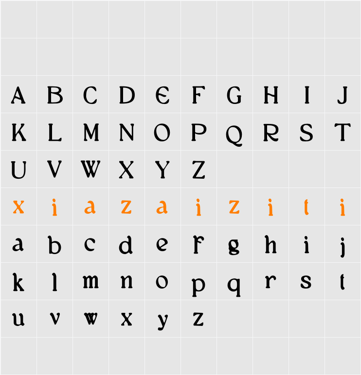 Egmond Blur Demo 字符映射表