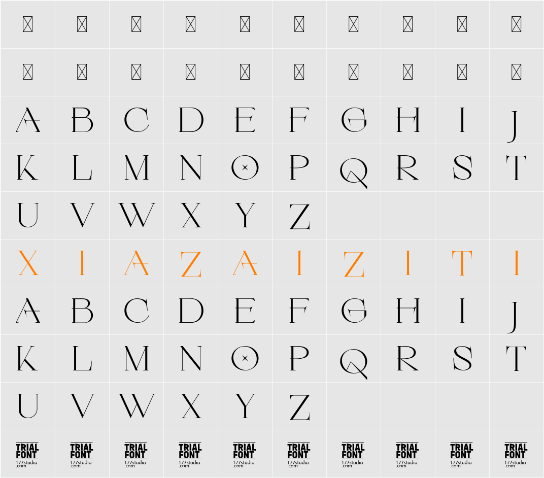 Fantasy Narratives Demo 字符映射表