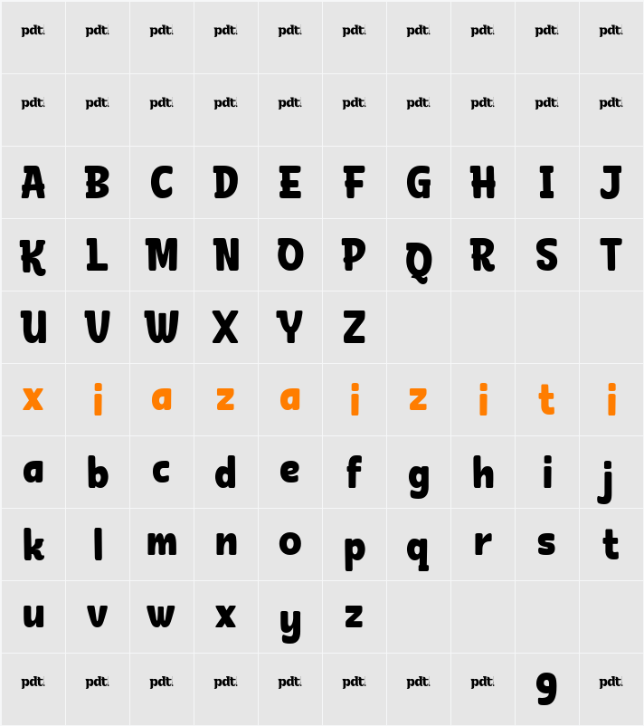 Food Buka Personal 字符映射表