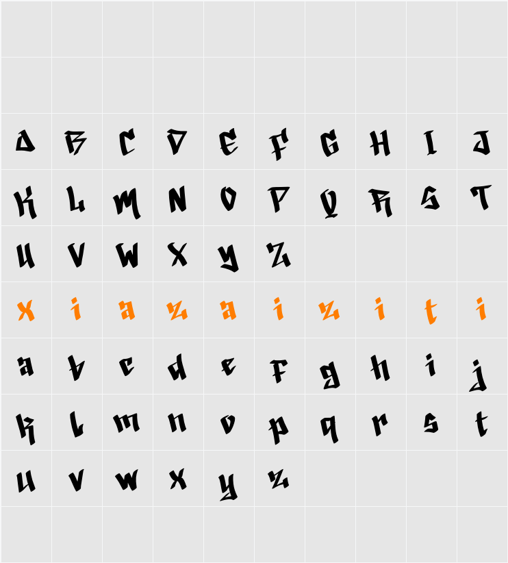 Dark Monstero Demo 字符映射表