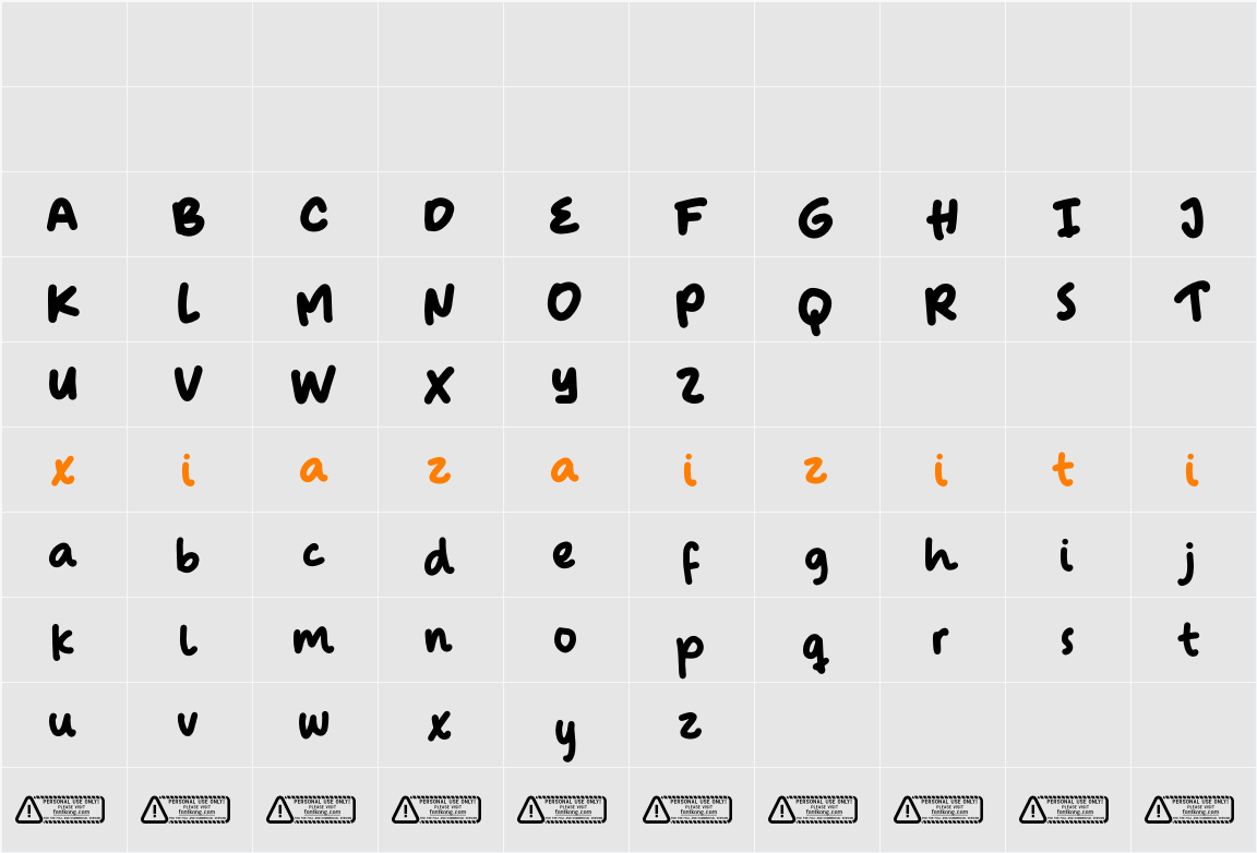 Cupcat PERSONAL USE ONLY! 字符映射表