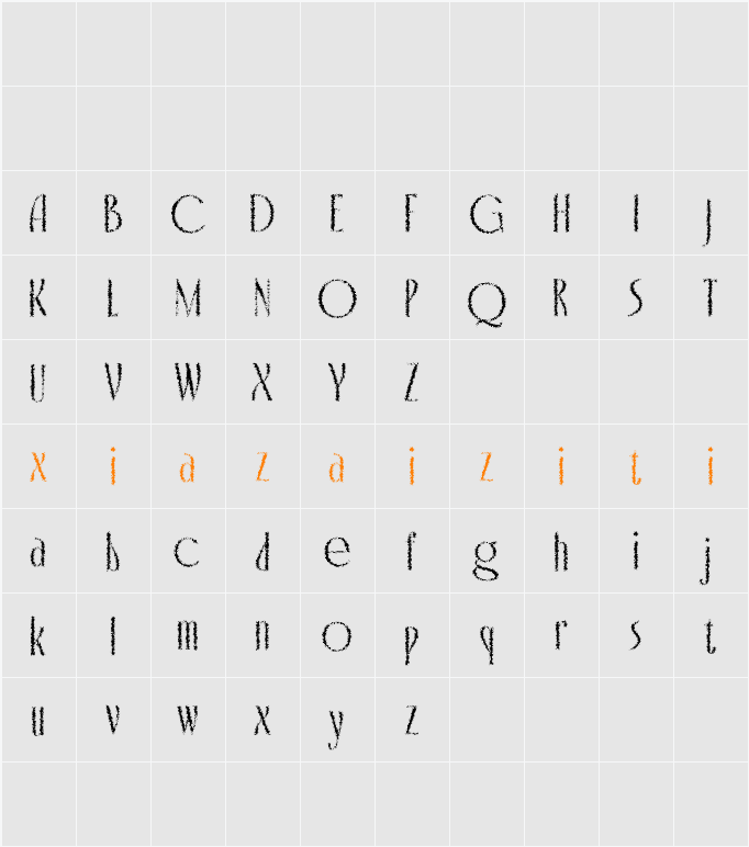 Capires Unfocus Demo 字符映射表