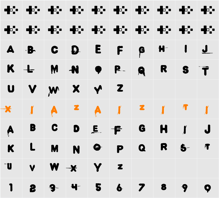 Demon Panic 字符映射表