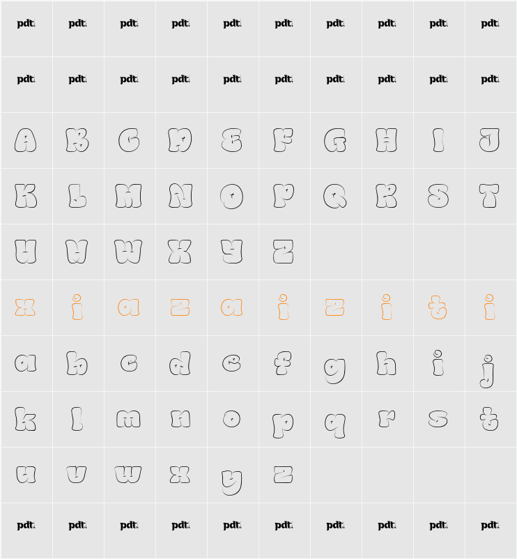 BRONG GEDUNYtrial 字符映射表