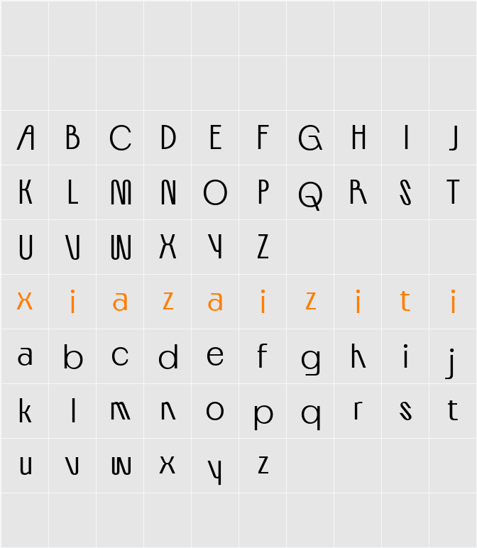 CS Carson Demo 字符映射表