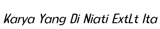 Karya Yang Di Niati ExtLt Ita