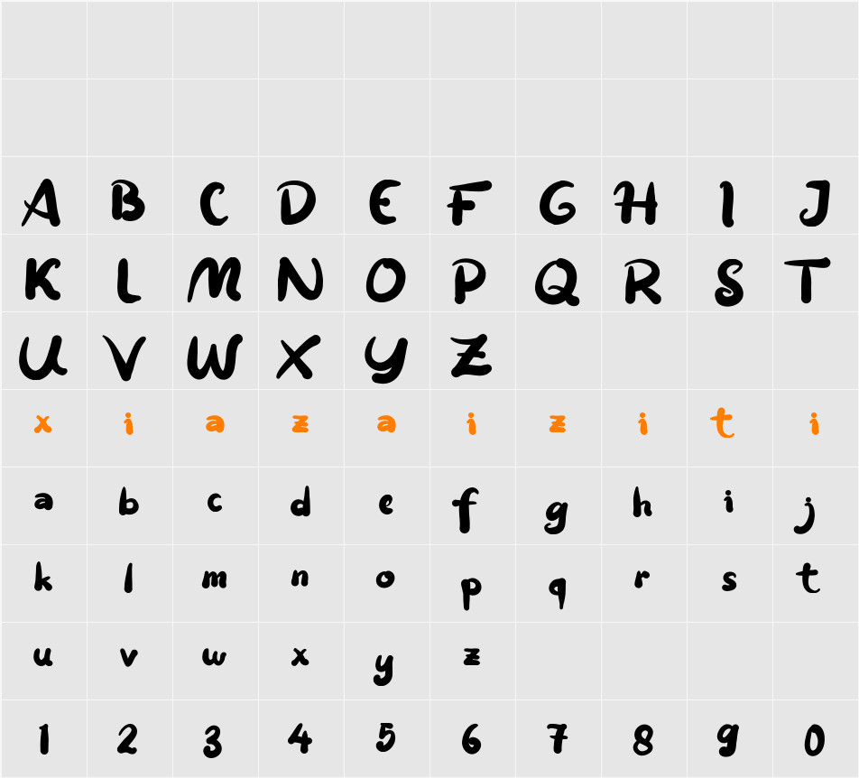 Gambatat 字符映射表