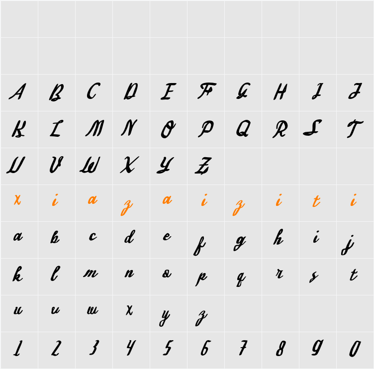 Demo SL Sachila 字符映射表