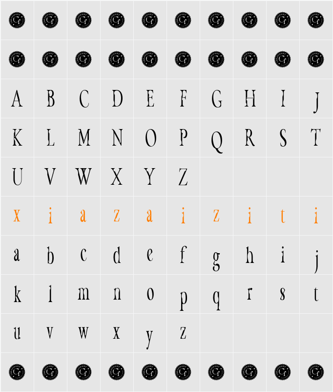 CF Havarti Demo Cond 字符映射表