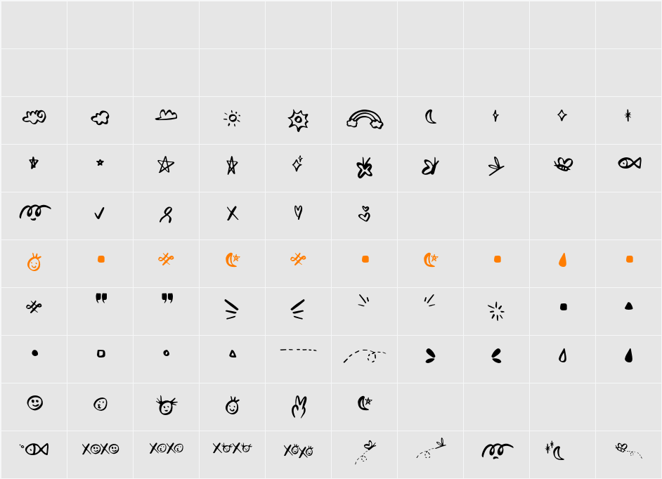 Fairyfine Doodle  字符映射表