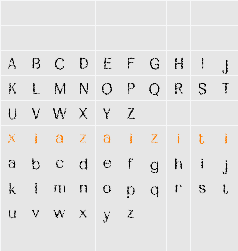 Diamend Unfocus Demo 字符映射表