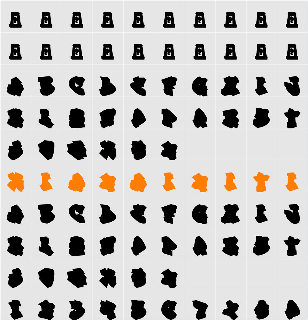 Cemong Lebay Layered 字符映射表