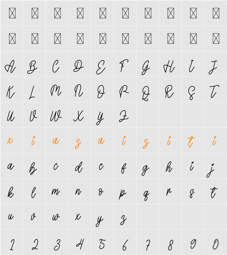 Diamond 字符映射表