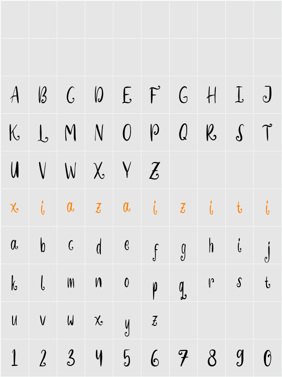 Fairyfine  字符映射表