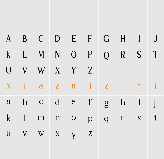 Editor Gifted DEMO 字符映射表