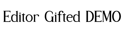 Editor Gifted DEMO 字体预览图