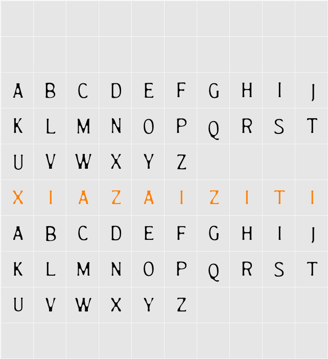 Burge Blur Demo 字符映射表