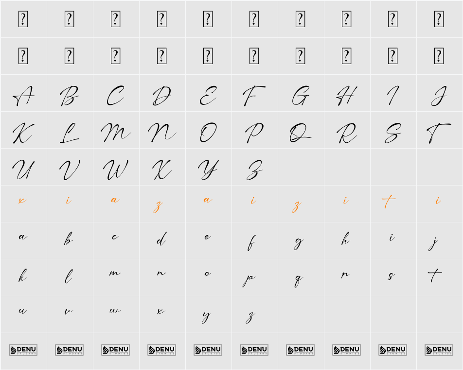 Feylany Suantika 字符映射表